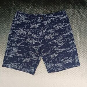 Under Armour Men's Storm Golf Shorts Printed Stretch Dark Blue 1377303 415 Sz 36